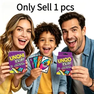 Uno Flip Family Card Game, Portable Multi-Player Party Game, Christmas Gift, Birthday Gift, Iron Box Packaging