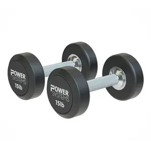 Power Systems ProStyle Round Rubber Dumbbell Pairs (5)