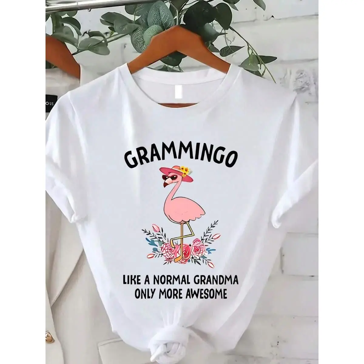 Men's Flamingo Graphic Tshirt - Casual Short Sleeve Crew Neck Top in Soft 100% Cotton for Daily Wear & Fitness, Shortsleeve, Menswear, Clothes, Round Neck, Breathable Fabric, Simple, Soft Cotton, Elastic Stretch, Fashion