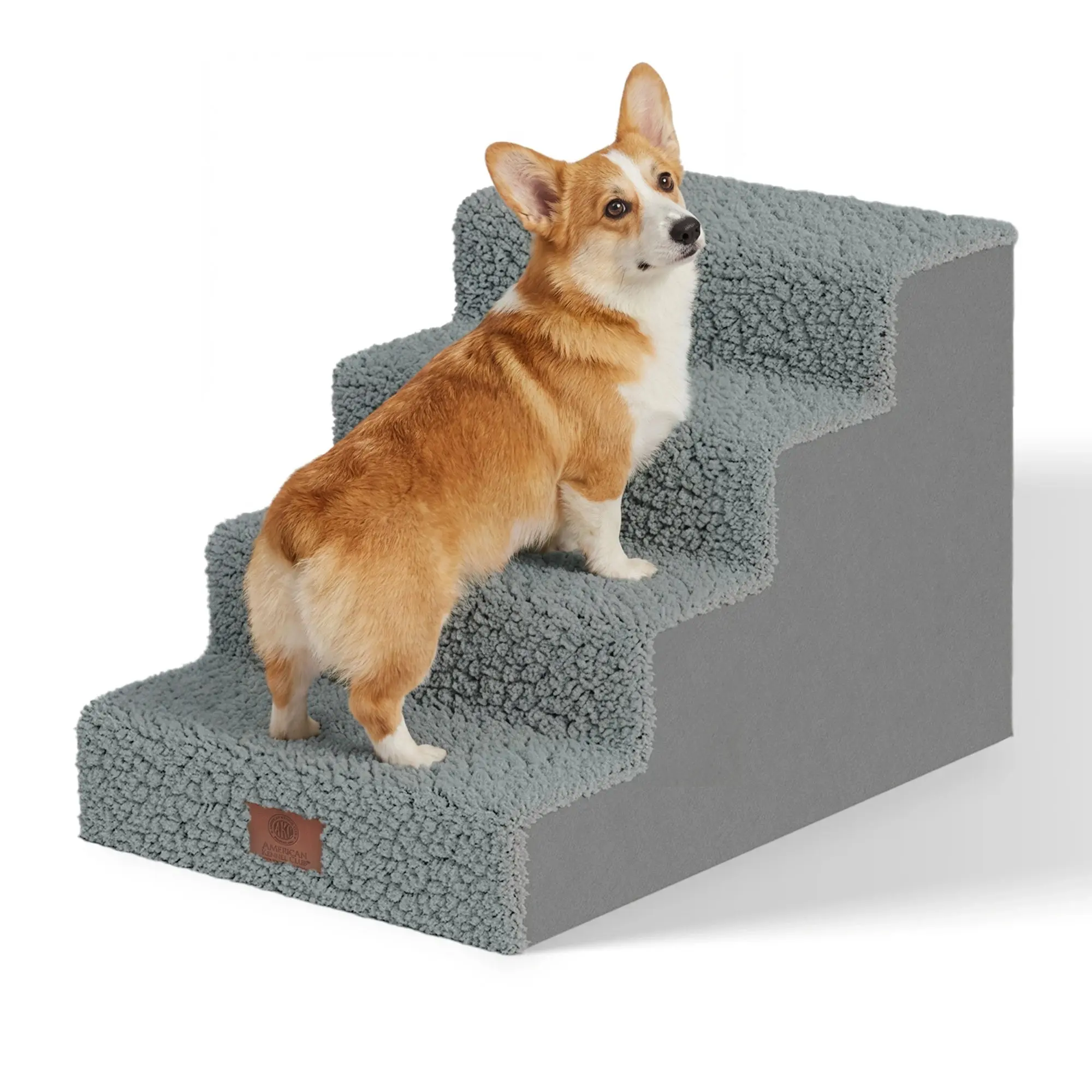 American Kennel Club Non-Slip Pet Stairs with Washable Cover, Foldable Dog Steps for Bed & Couch American Kennel Club Non-Slip Pet Stairs with Washable Cover, Foldable Dog Steps for Bed & Couch