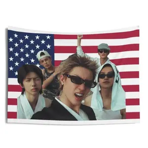 CORTIS Kpop American flag UV resistant polyester wall decoration, suitable for outdoor displays and themed events