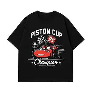 Lightning McQueen Piston Cup T-Shirt Gildan Unisex Tee - Racing Car Graphic Shirt, Vintage Cartoon Car Tee, Double Side Print Racing Shirt, Fan Gift for Men Women