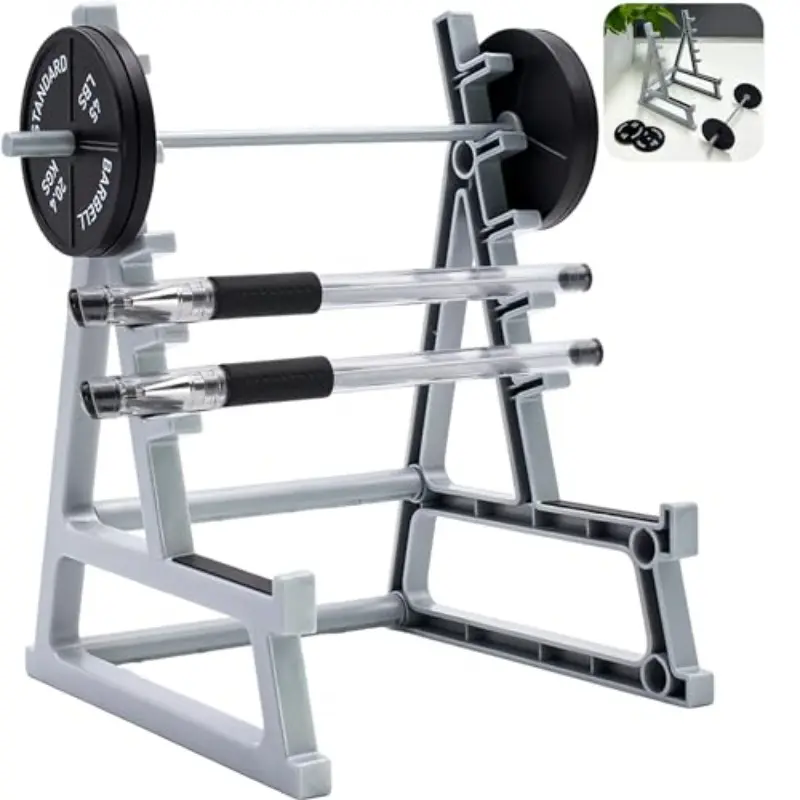 Barbell Pen Holder, Creative Metal Wrought Iron Fitness-Themed Ornament for Fitness Enthusiasts, Ideal Gift for Students & Office, Desk Organizer, Desk Accessories