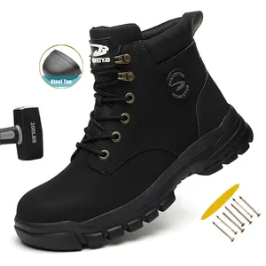 Safety Shoes Men Steel Toe Work Shoes Anti-smash Anti-puncture Indestructible Shoes Protective Boots Industrial Shoes boots men work waterproof