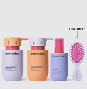 Evereden – Happy Hair Trio | Kids Shampoo, Conditioner & Detangling Spray | Berry Smooth Set for Ages 3+