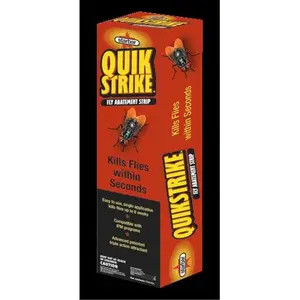 212 MAIN Quickstrike Flystrip Twin Pack (2 Strips) - Wall-Mountable Container Fly Traps with Attractant for House Flies, Model 251000-25100C
