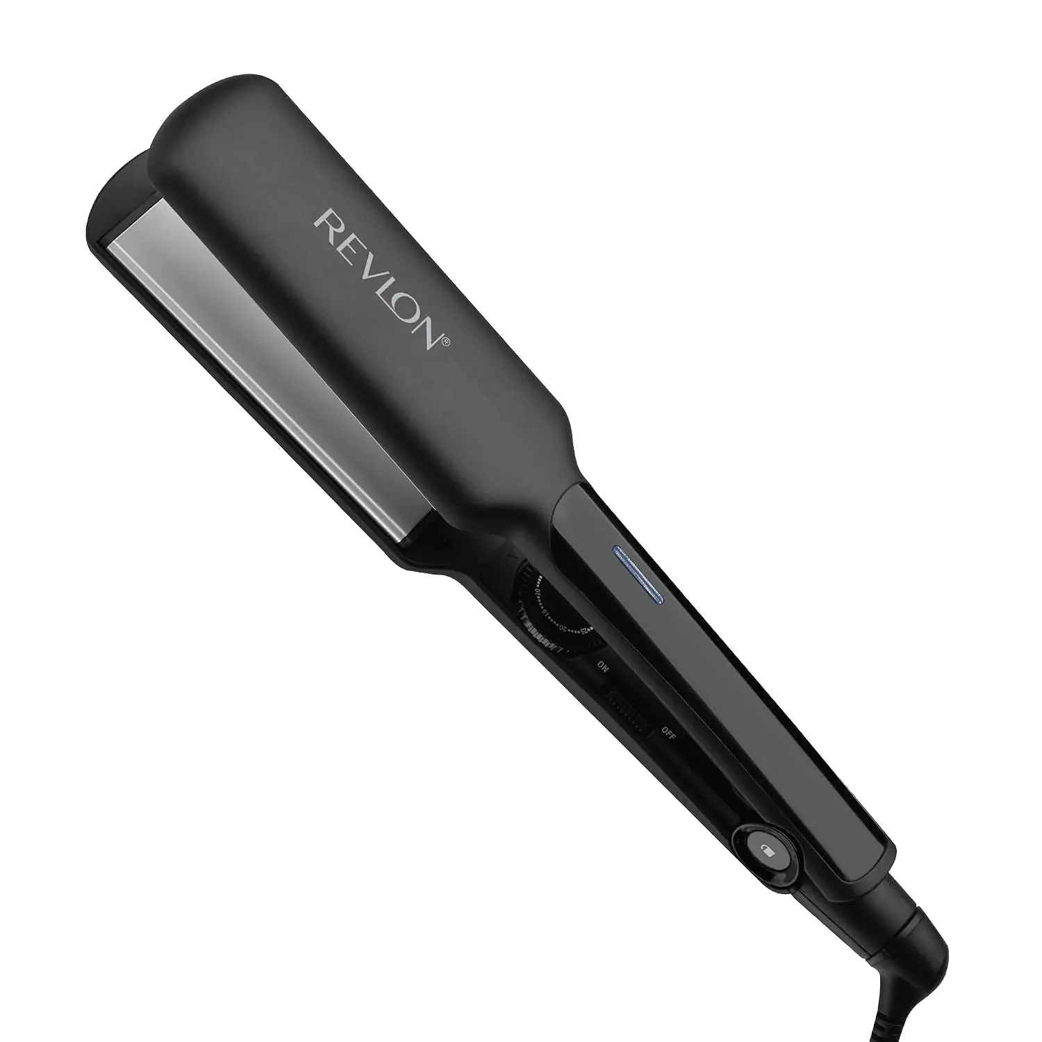 REVLON 2" Ceramic Coated Flat Iron - Fast-Heating Hair Straightener with Quick, Smooth Results, Travel-Friendly Design (Black)