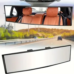 Joytutus Universal 11.81 Inch Panoramic Convex Real View Mirror for Car SUV Trucks Reversible Passengers High-Quality Glass Anti-Fall Design Easy Install Rearview Mirror