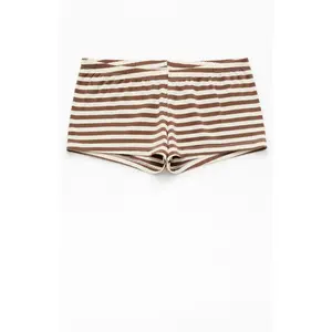 John Galt Women's Brown Striped Boxer Boyshorts