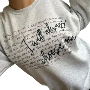 The Vampiree Diaries Delena Crewneck, I Will Always Choose You Quote Sweatshirt, TVD Merch Unisex Romantic Gift