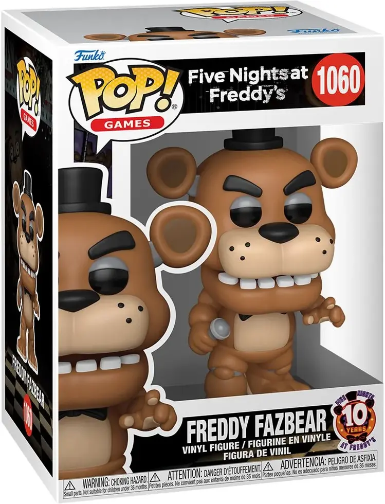 Funko Pop! Five Nights at Freddy's 10th Anniversary - Freddy Fazbear #1060 Collectible Pop Vinyl Figure