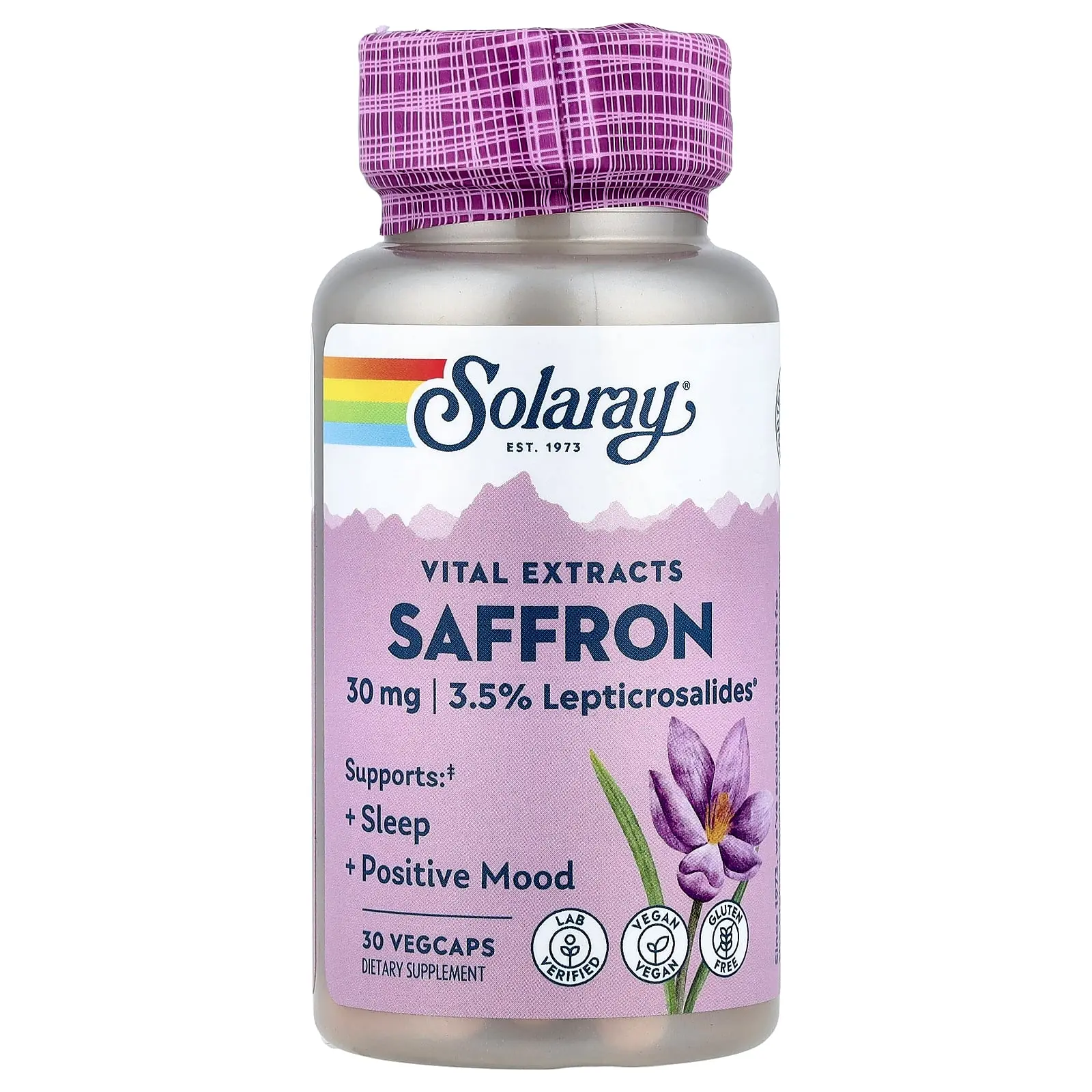 Solaray Vital Extracts, Saffron, 30 mg, 30 VegCaps