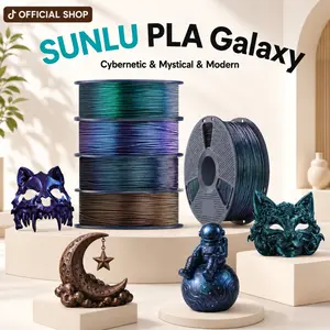 SUNLU 1KG Color-Shifting PLA 3D Printer Filament, Ultrafine Pearlescent Powder-Infused, Sparkling Finish, Smooth Clog-Free Printing for Creative Projects (Computers & Office 3D Printing Supplies)