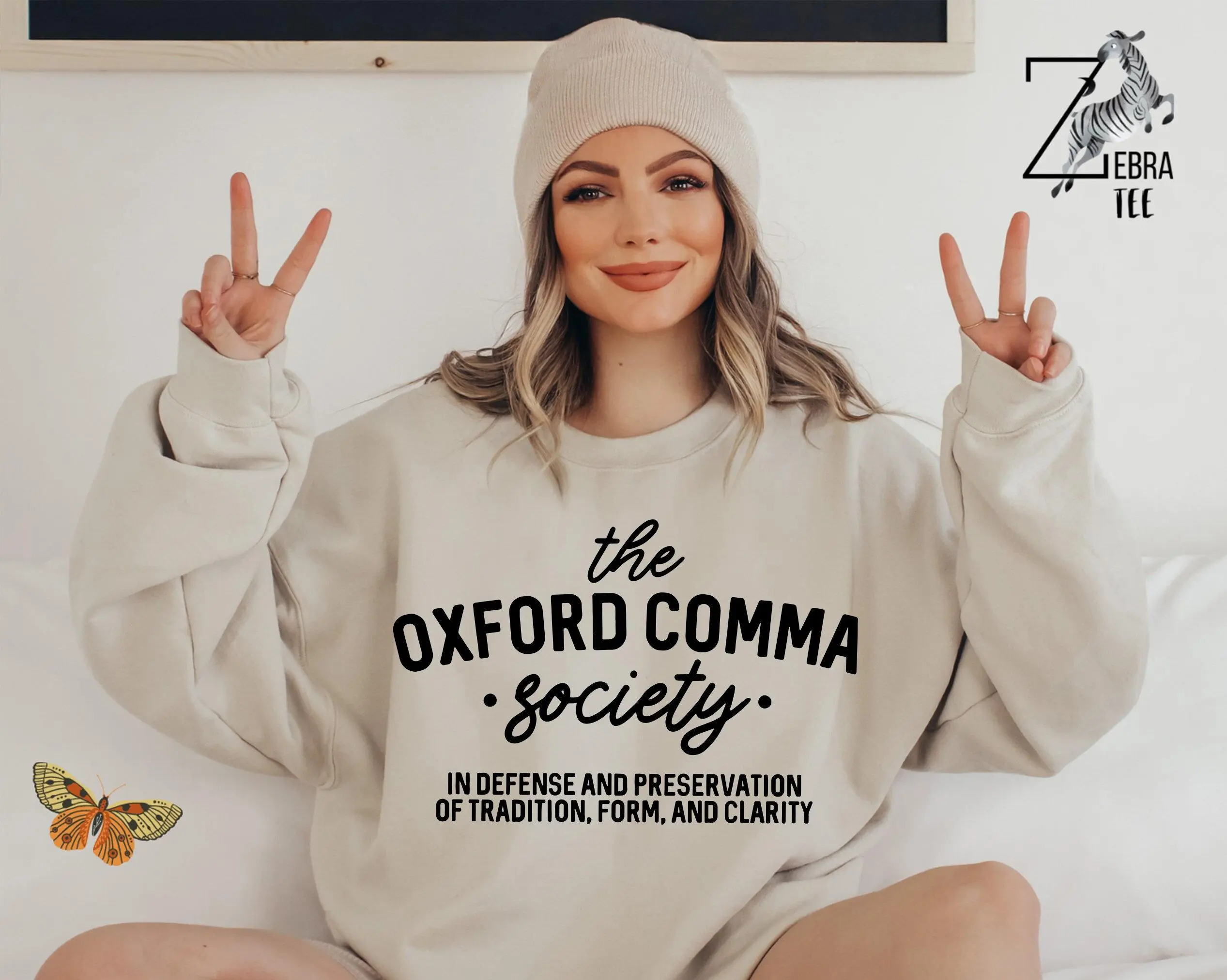The Oxford Comma Society Sweatshirt, Funny Grammar Sweat, English Teacher Gift, Grammar Police, Punctuation Sweat,Literature,Book Lover Gift