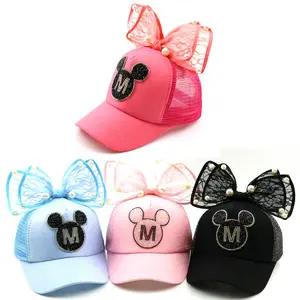 Disney Mickey Bow Sequined Baseball Cap - Vibrant Mickey Bow Color, Durable Fabric, Perfect for Fans, Casual Outings & Sports Events