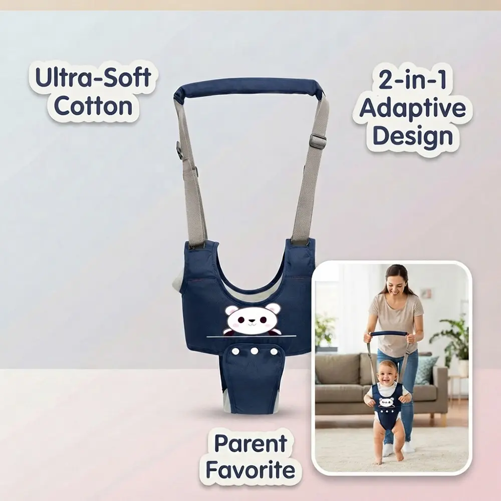 RENFUGUI Toddler First Steps Assistant Harness, 2-in-1 Adaptive Standing Balance Helper with Detachable Pad for 6-36 Months, Breathable Cotton Baby Walking Helper Belt for Indoor Outdoor, Baby Shower Gift