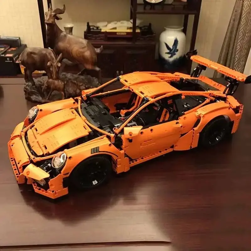 New 911 Gt3 Rs 2704 Piece Mechanical Car Toy Building Blocks, Block Set, Model Building Blocks, Kids and Adults Puzzle Gift, Birthday Present for Boys and Girls