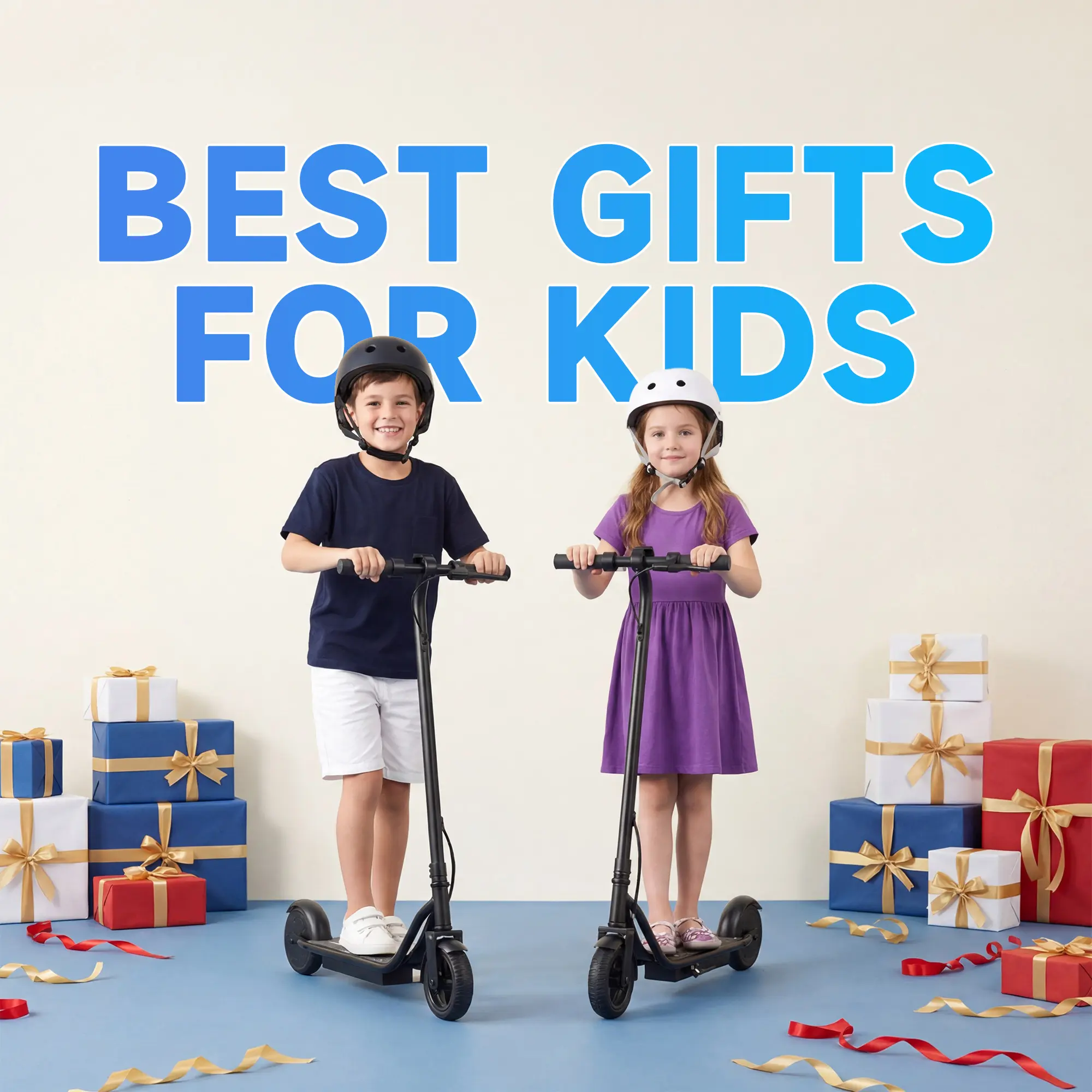 【VOLTVOGUE】Kids Electric Scooter, 250W Motor, 3 Speed Modes, Up to 9 MPH, 6.5" Solid Tires, Lightweight & Safe Ride for Children【VT4】