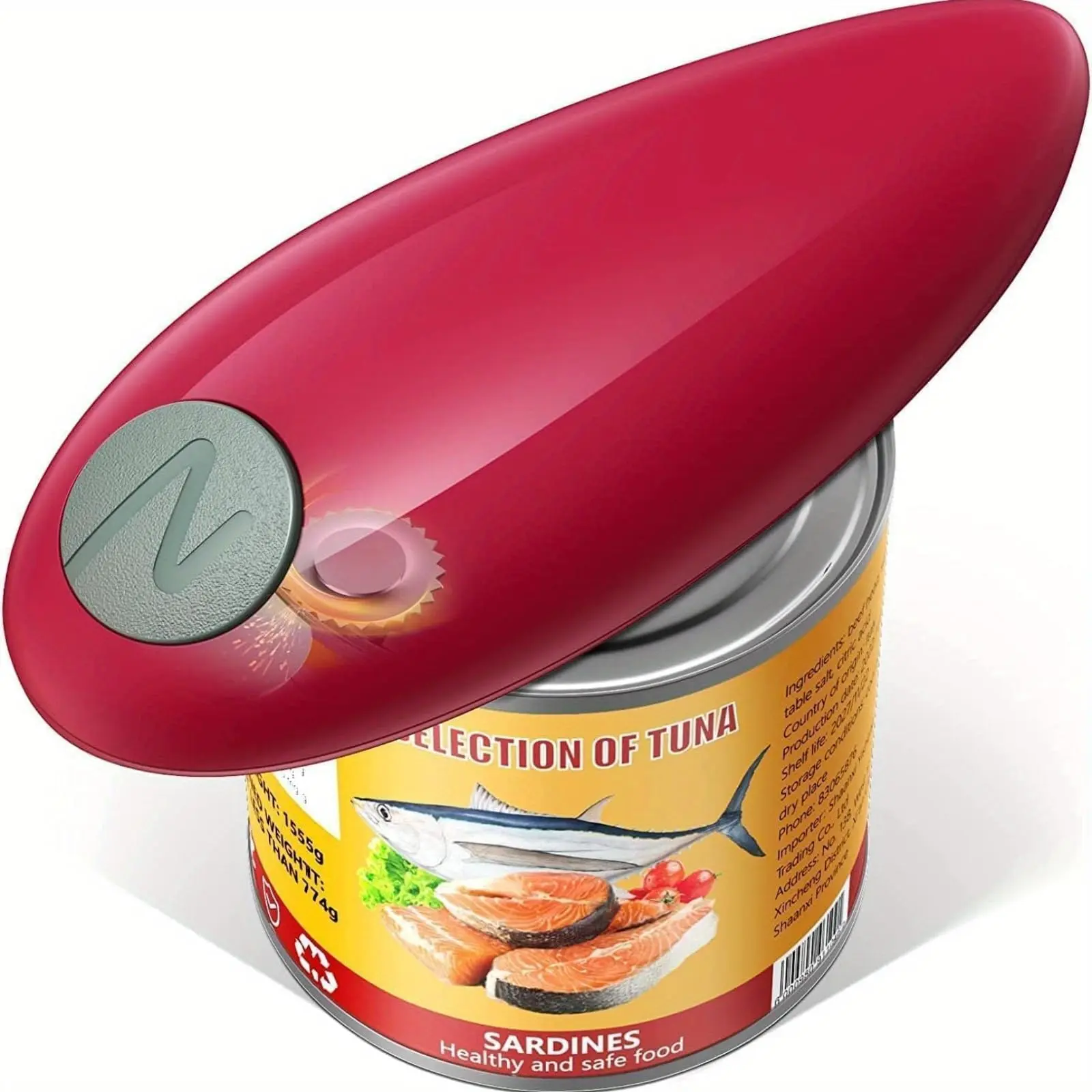 Electric Mini 1-Touch Can Opener - Hands-Free, Smooth Edge, Safe, Easy for Arthritis Sufferers & Elderly, Storage-Friendly Home Supply