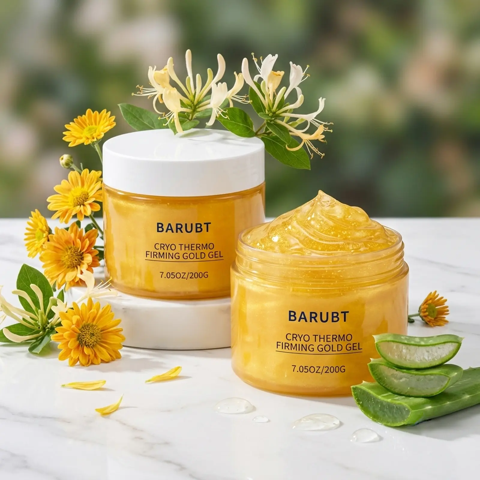 [BARUBT]  Buy 1 Get 1 Free, 15-Day Fast-Acting Firming Gold Cream Hot & Cold Body Gel for Belly, Thighs & Arms, Hydrating Skin Tightening Cream for Toning and Smoothing Appearance Firming Care