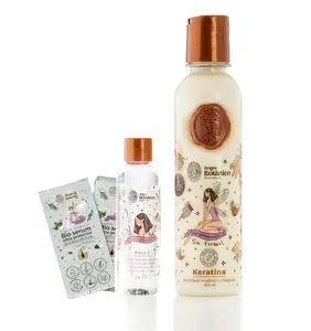 Ritual Botanico Keratina Organica 250 ML 8.5 fl oz Organic Relaxer for Hair Natural Keratin Kit Home Use Gentle Care