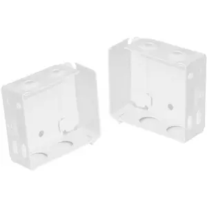 4pcs Box Mounting Bracket for 1.5inch Blinds White Head Track End Cover Holder 2 Sets for Window Venetian Blinds Headrail