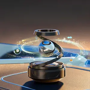 Durable Construction Solar Car Air Freshener Dual Ring Planet Decoration, Rotating Scented Diffuser, Car Aroma Diffuser for Vehicle Interior, Stylish Auto Accessory, Car Interior Diffusers