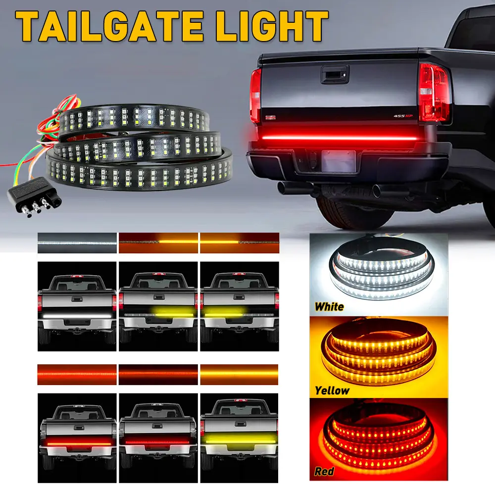 AUXITO 48"/60" LED Strip Tailgate Light Bar Reverse Brake Signal For Chevy Ford Dodge GMC Truck