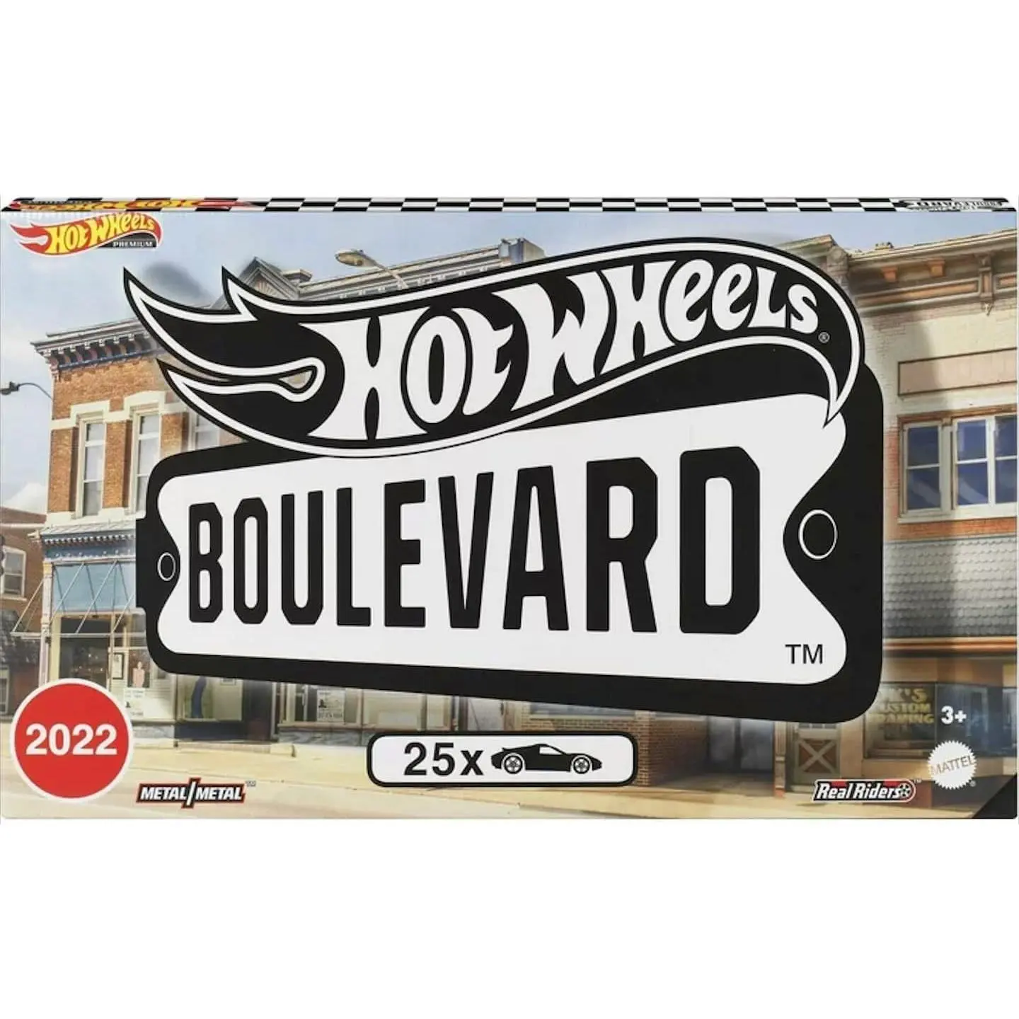 Hot Wheels 2022 Boulevard 25-Vehicle Factory Set, Premium 1:64 Scale Diecast Models with Full Metal Body, Modern-Vintage Collectible Diecast Cars