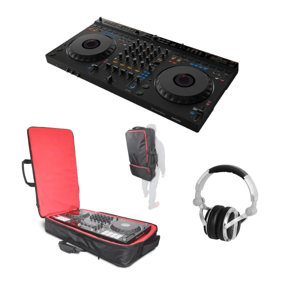 Bundle of AlphaTheta DDJ-GRV6 DJ Controller + Bag & Headphones