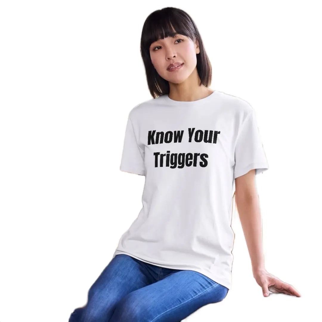 Know Your Triggers T-Shirts 100% Heavy Cotton. Available in Short & Long Sleeves. Unisex Shirts for Women & Men.