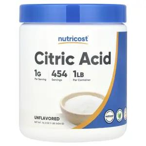Nutricost Citric Acid, Unflavored, 16.2 oz (454 g)