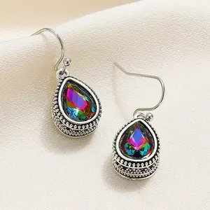 Water Drop Shaped Dangle Earrings (1 Pair), Decor Drop Earrings for Women, Party, Daily Clothing Decor, Trendy Jewelry for Birthday Gift