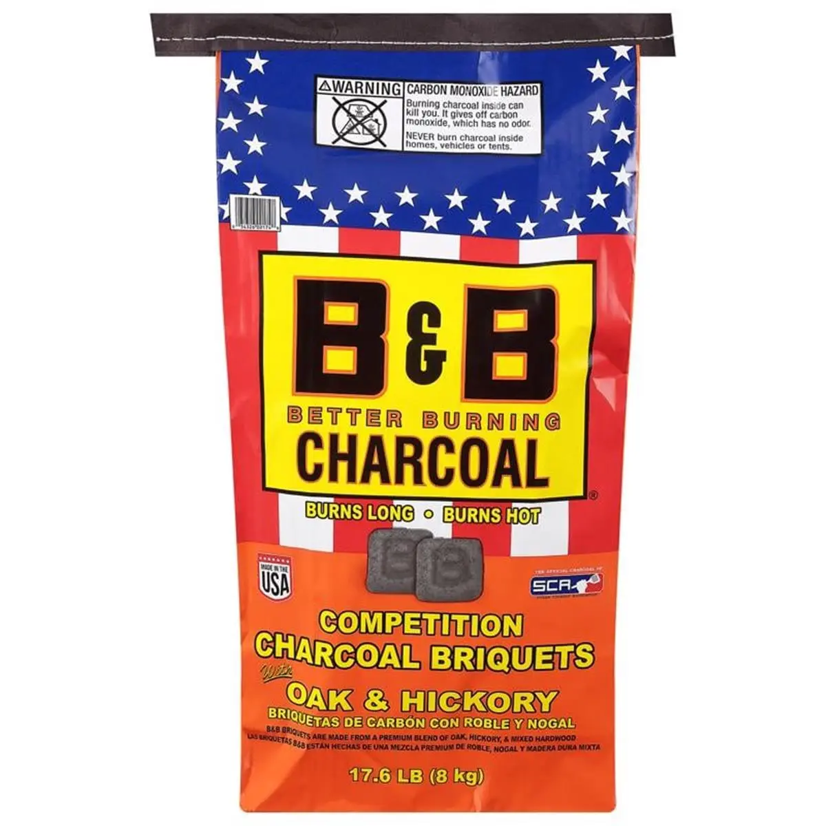 212 MAIN All-Natural Ceramic Classic Charcoal Briquettes, 17.6 lbs True Hickory Oak Blend, Burns Hot for Specialty Garden Tools, Outdoor Grilling & Outdoor BBQ