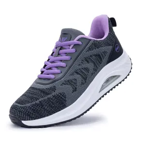 AOV Women's 2026  Multicolor Low-Top Walking Sneakers with Arch Support, Comfortable Breathable Aircushion, Lightweight TPR Sole for Sportswalking & Yoga