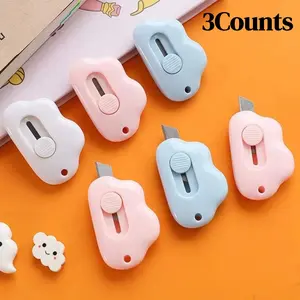 Portable Multifunctional Stationery Craft Knife Set, Mini Student Paper Cutter, Office Safety Envelope Opener, New Condition, No Battery Included, Made in Guangdong, China