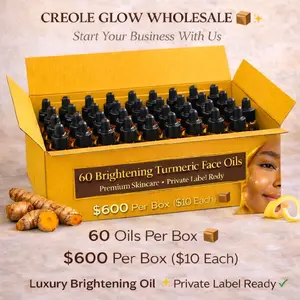60 Brightening Turmeric Face Oils (Wholesale Box)  Private Label Ready