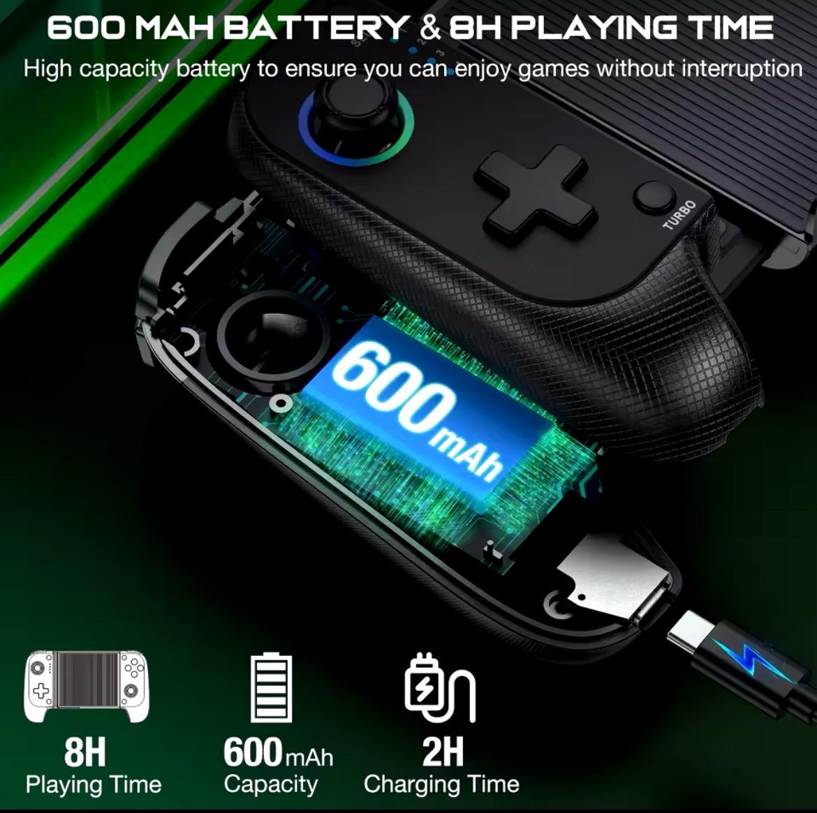 Cell Phone Gamepad Joystick for iPhone Android Control Bluetooth Controller Trigger with Hall Effect Stick Mobile Game Cell Phone Gamepad Joystick for iPhone Android Control Bluetooth Controller Trigger with Hall Effect Stick Mobile Game