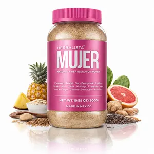 Herbalista MUJER Daily Fiber 10.58oz (300g) for Women – Premium Natural Blend with Nopal, Maca, Chia, Monk Fruit, Flax & More | Easy Mix Powder for Any Drink