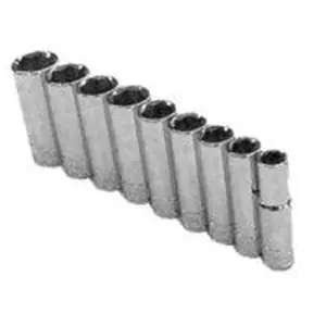 K Tool International KTI27201 9 Piece 3/8 Inch Drive 6 Point Metric Deep Chrome Socket Set