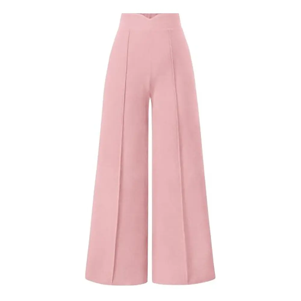 PRETTYGARDEN Wide Leg Pants Woman Spring Dressy High Waisted Casual Lounge Palazzo Pants Fall Flowy Work Trousers