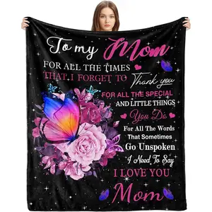 Throw Blanket, Mothers Day Gifts Ideas for Mom from Daughter or Son, Perfect for Birthday and Christmas Presents for Women,summervibes