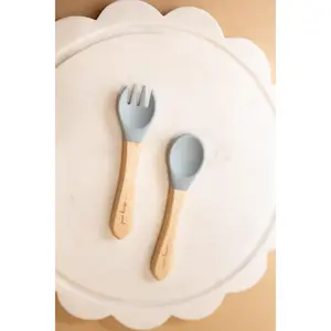 fork + spoon set • blue