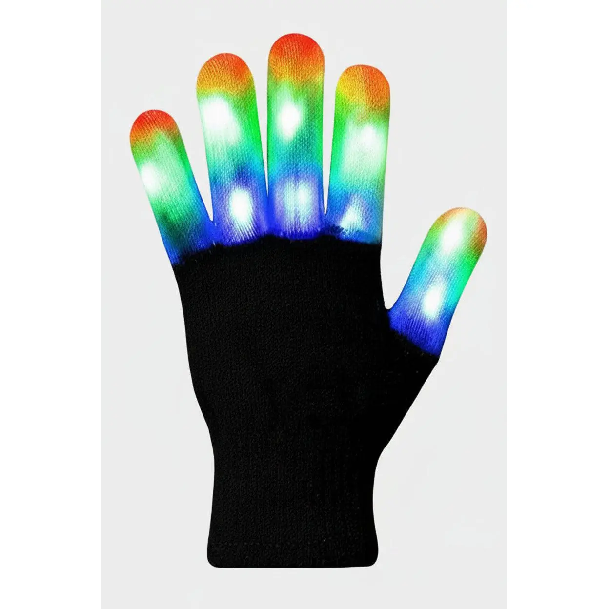 Rainbow LED Rave Gloves