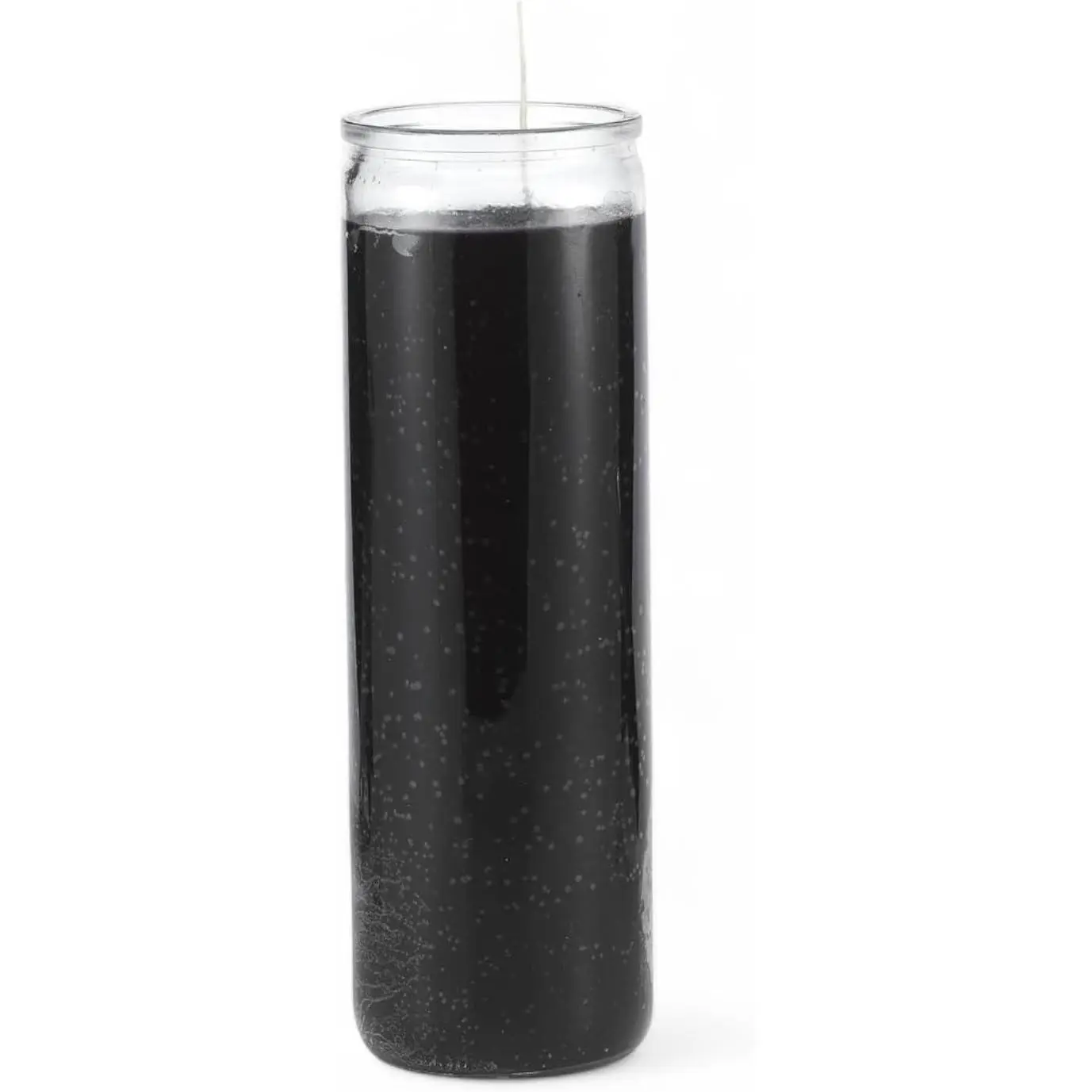 8 in Unscented Black Jar Candle in Glass - 7 Day Traditional Spiritual Prayer Pillar Candle for Rituals, Protection, Home Decor, Clean Burn Religious Altar Use