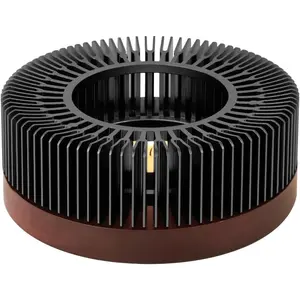 Large Black Aluminum Alloy & Wood Teapot Warmer for Heating Tea Coffee Milk & Food