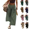 SCUSTY Women's Loose Wide Leg Track Pants Drawstring Pockets Elastic Waist Capri Hiking Pants Womenswear