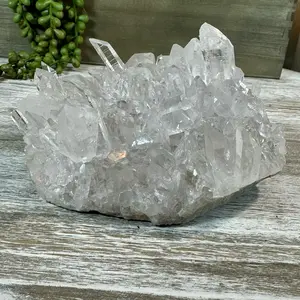 Huge Clear Quartz Beautiful Cluster 818g - Rainbows | Phantoms | Ethically Sourced | Ultra Clear  | Large | Small Crystal Shop | Unique | Statement Piece | Calmness | Harmony