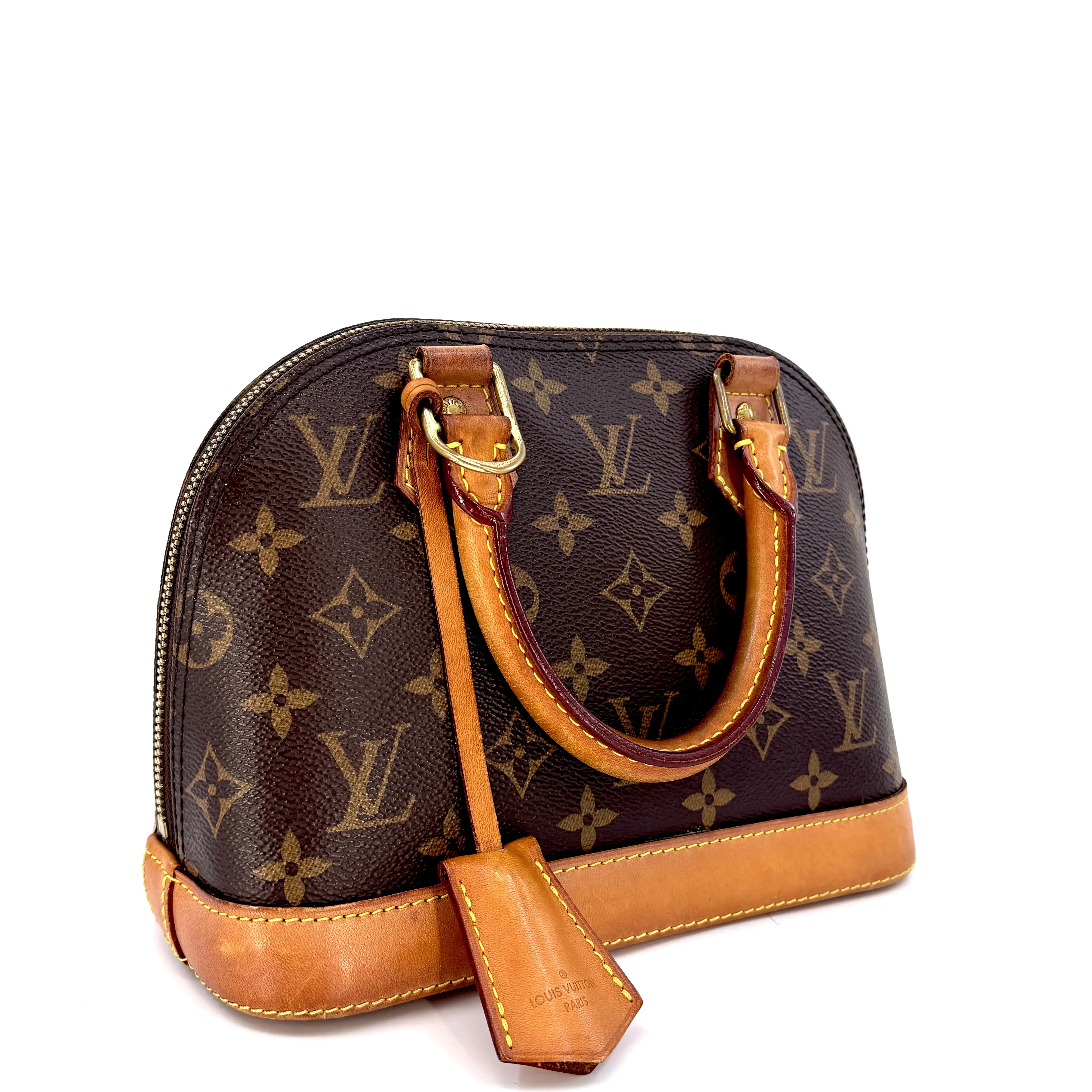 Pre-owned Louis Vuitton leather Shoulder Bags Alma BB handbag BF0084