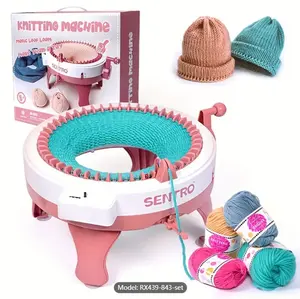 1set 48needle Handmade Knitting Machine Cylinder Wool Loom Scarf Sweater Hat Socks Adult Lazy Artifact Christmas Gift With Instructions In English